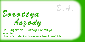 dorottya aszody business card